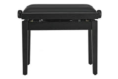 GEWA Banco de piano Deluxe Autolift Vinyl - Black matt (Seat black)