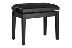 GEWA Banco de piano Deluxe Autolift Vinyl - Black matt (Seat black)