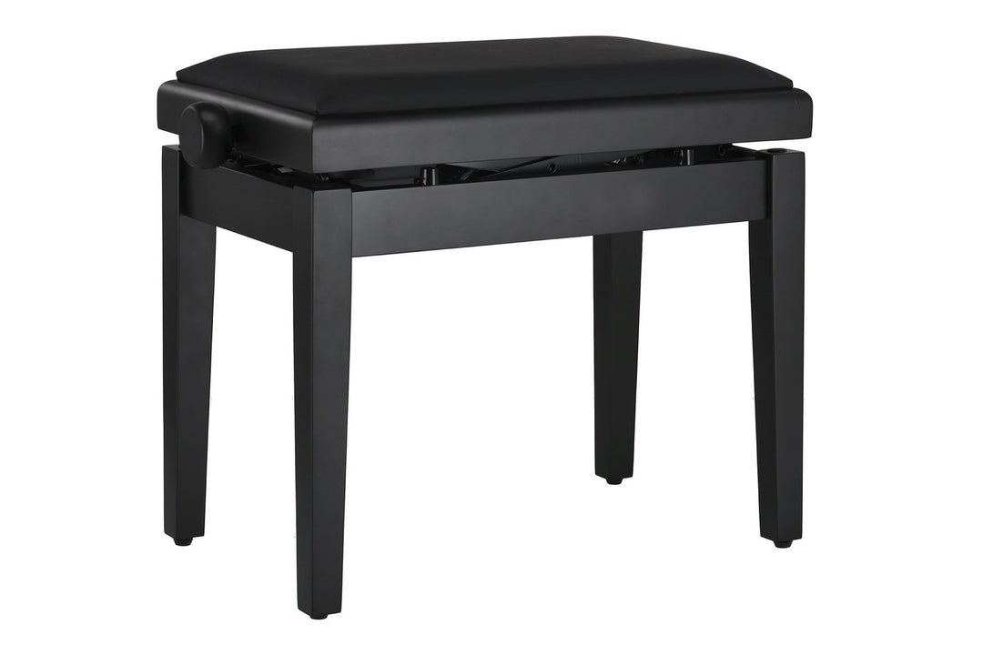 GEWA Banco de piano Deluxe Autolift Vinyl - Black matt (Seat black)