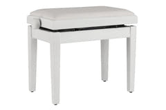 Banqueta de piano GEWA Deluxe Autolift Vinyl - White mate (asiento White)
