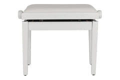 Banqueta de piano GEWA Deluxe Autolift Vinyl - White mate (asiento White)