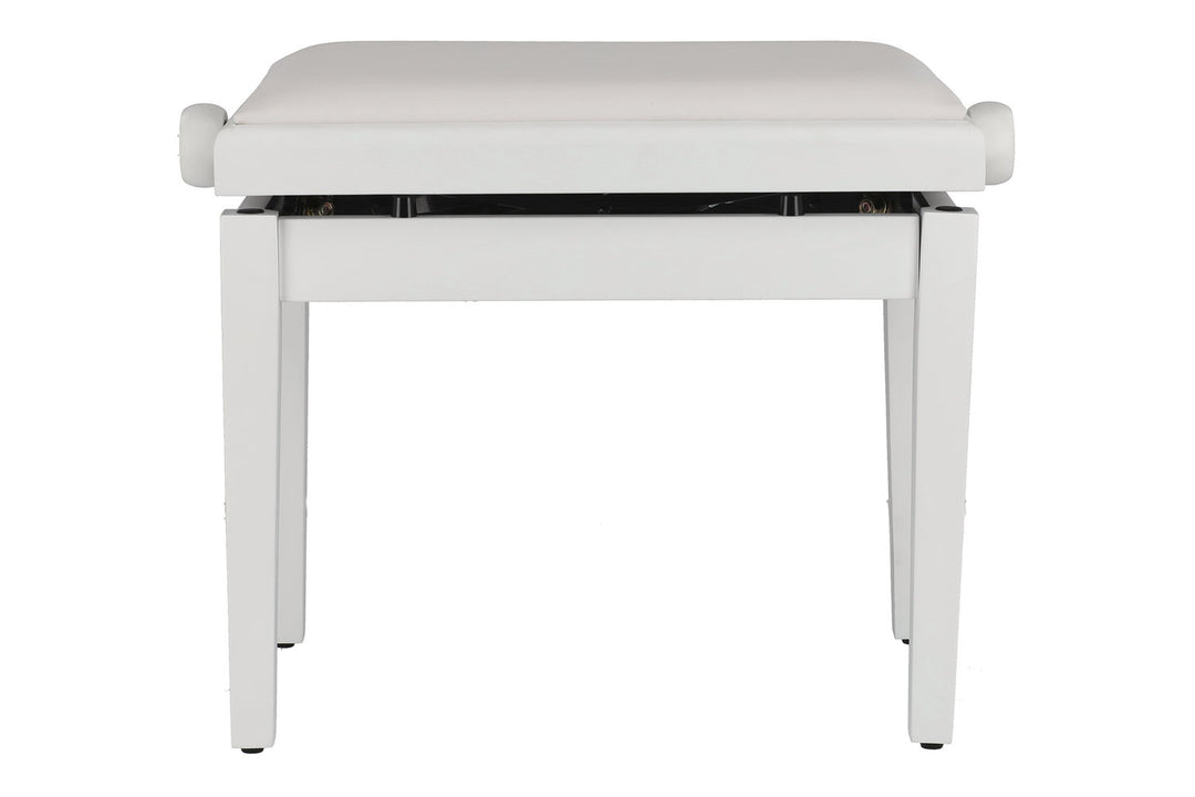 Banqueta de piano GEWA Deluxe Autolift Vinyl - White mate (asiento White)