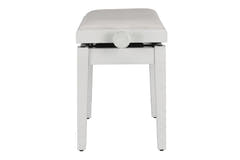 Banqueta de piano GEWA Deluxe Autolift Vinyl - White mate (asiento White)