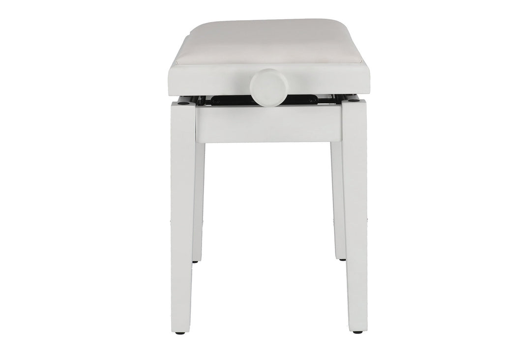 Banqueta de piano GEWA Deluxe Autolift Vinyl - White mate (asiento White)