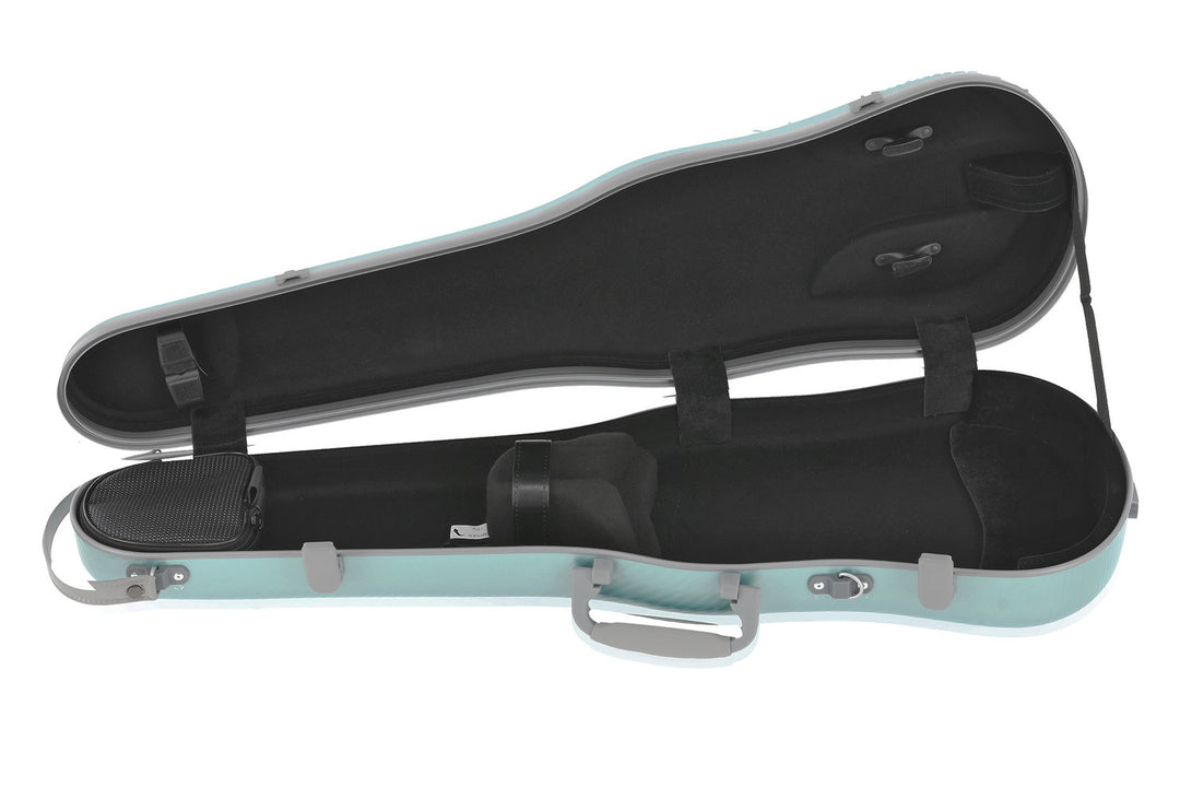 PURE GEWA estuches para Violines con forma de violín de policarbonato FUN - 4/4 - 1/2 (Green / Black)