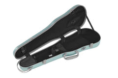PURE GEWA estuches para Violines con forma de violín de policarbonato FUN - 4/4 - 1/2 (Green / Black)