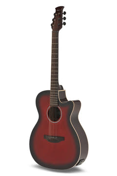 Applause Jump OM Electro Cut Gloss guitarras AEO-69-CB, Cherry Burst