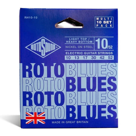 Rotosound Roto Blues RH10-10 cuerdas para guitarras eléctricas 10-52, 10 set