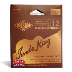 Rotosound Jumbo King JK12-10 cuerdas de guitarra acústica 12-54, 10 sets