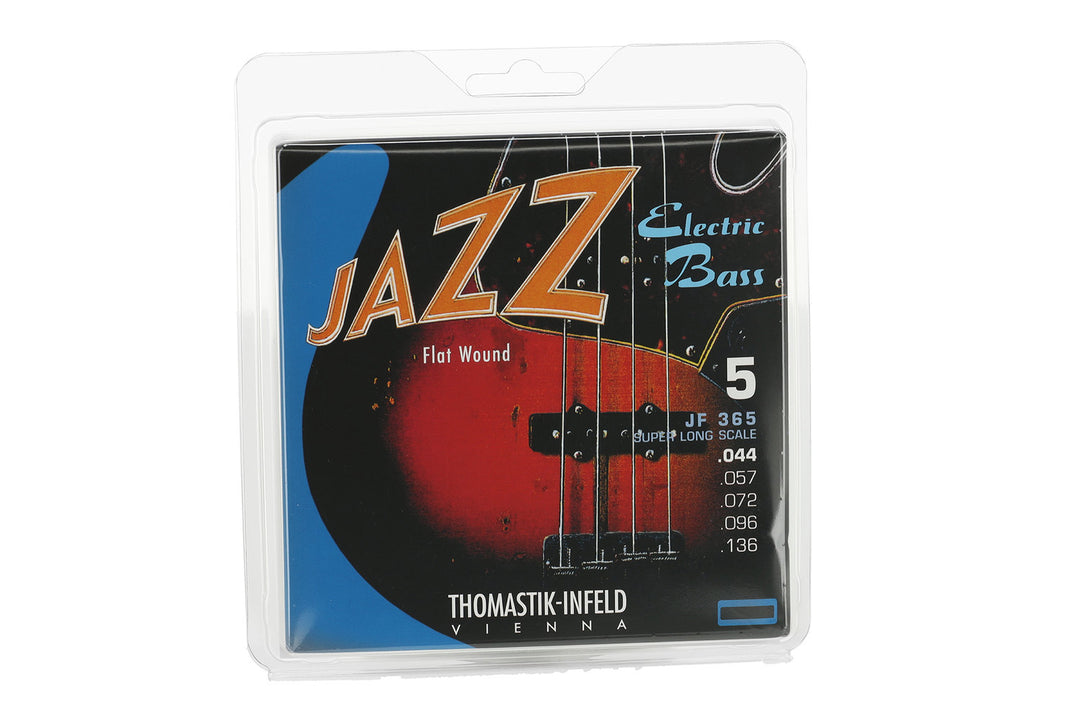 Thomastik-Infeld cuerdas para bajo eléctrico Jazz Bass entorchado plano - Juego 5 cuerdas super largo (JF365)