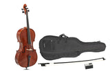 GEWA Sonata Europa cello 3/4, sat op med carbonbue og taske