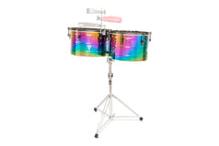 Latin Percussion Timbales Tony Succar Rainbow Signature - 15" & 16" (LP258-TS)