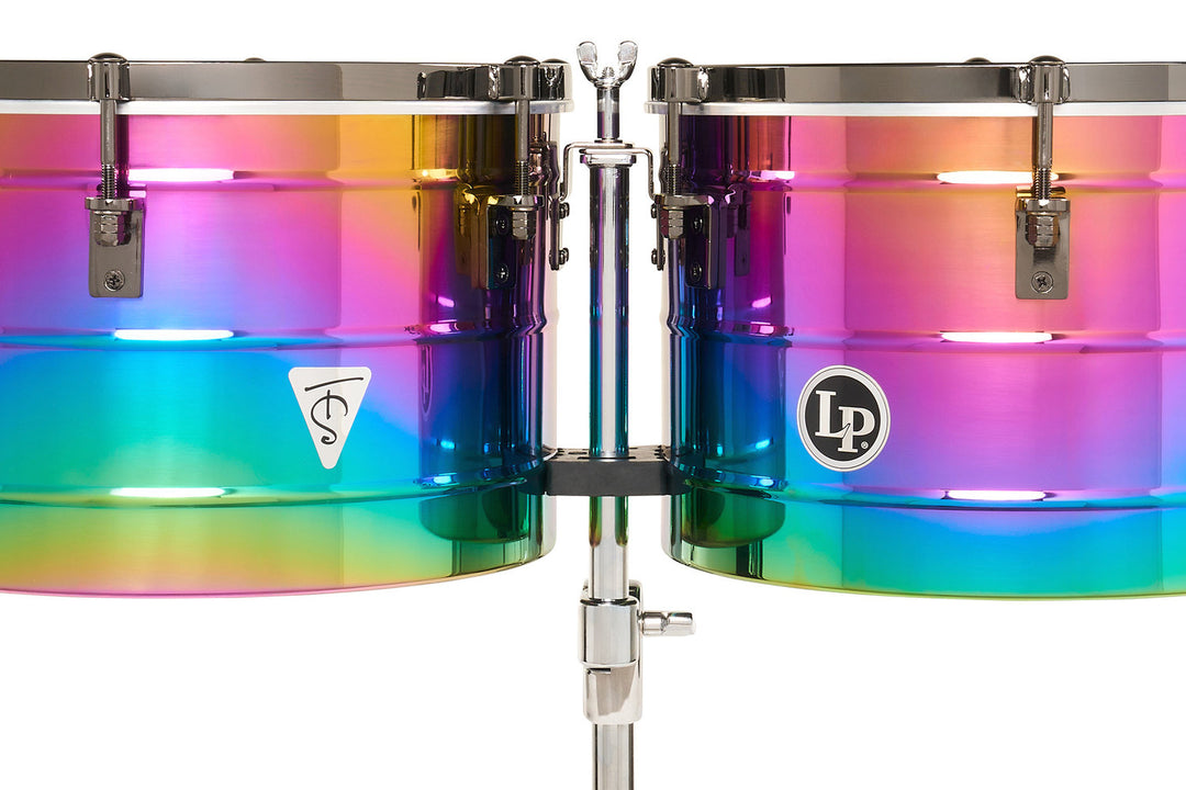 Latin Percussion Timbales Tony Succar Rainbow Signature - 15" & 16" (LP258-TS)