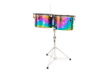 Latin Percussion Timbales Tony Succar Rainbow Signature - 15" & 16" (LP258-TS)