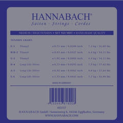 Hannabach 950 E6 basstreng til klassisk guitar, medium/high tension