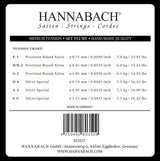 Hannabach 815 juego de agudos E1, H/B2 y G3, medium tension