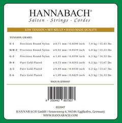 Cuerda de bajo Hannabach 825 E6 para guitarra clásica, low tension