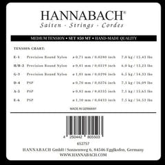 Hannabach 850 H/B2 cuerda de agudos para guitarra clásica, medium tension