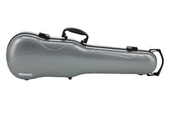 GEWA Estuches para Violines con forma Air 1.7 - Silver metálico de alto brillo (con asa lateral)