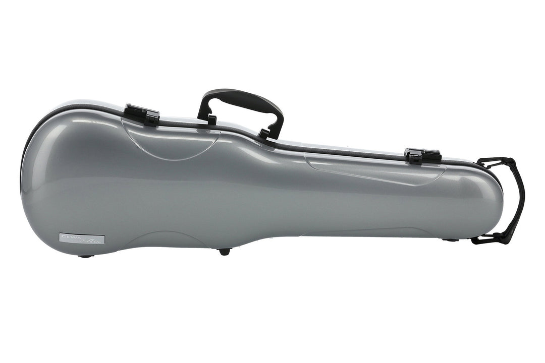 GEWA Estuches para Violines con forma Air 1.7 - Silver metálico de alto brillo (con asa lateral)