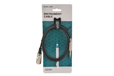 Cable de instrumento GEWA Basic Line de 1 m, jack mono a XLR macho