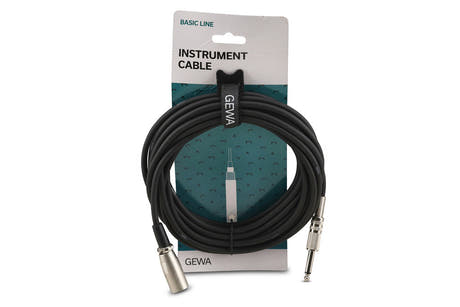 Cable de instrumento GEWA Basic Line de 6 m, de jack mono a XLR macho