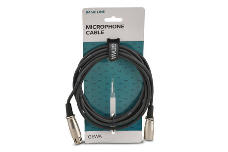Cable de micrófono GEWA Basic Line de 3 m, XLR hembra a XLR macho