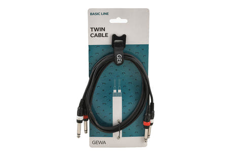Cable doble GEWA Basic Line de 1,5 m, 2 x mono-jack