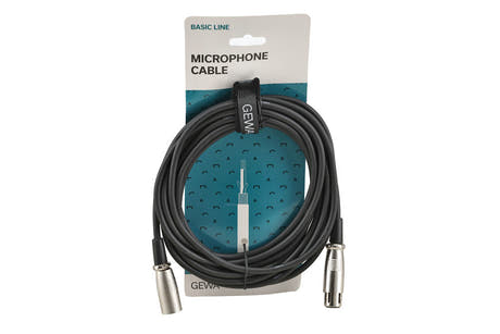 GEWA Basic Line cable de micrófono de 6 m, XLR hembra a XLR macho