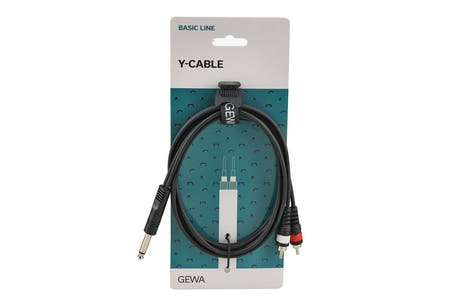 GEWA Basic Line cable en Y 1,5 m, jack mono a 2 x cinch