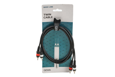 GEWA Basic Line cable doble 1,5 m, 2 x cinch en ambos extremos