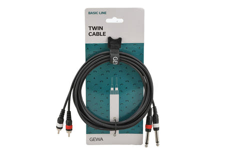 Cable doble GEWA Basic Line 3 m, 2 x jack a 2 x cinch