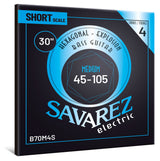Bajo de 4 cuerdas Savarez B70M4S Hexagonal Explosion, medium short scale
