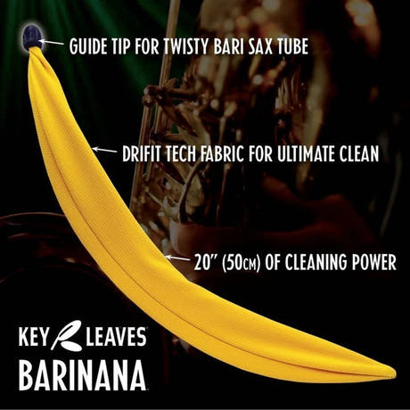 Escobilla Key Leaves Barinana para saxofón barítono, 50 cm