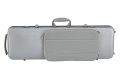 GEWA Polycarbonate violinkasse 1/2-4/4, sølv