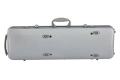 GEWA Polycarbonate violinkasse 1/2-4/4, sølv