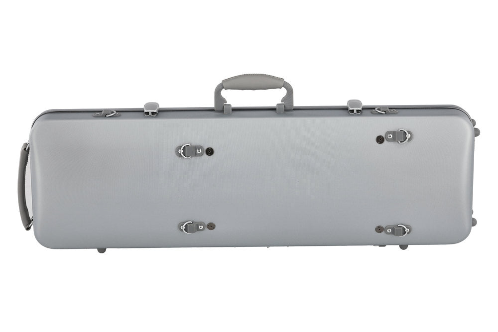 GEWA Polycarbonate violinkasse 1/2-4/4, sølv