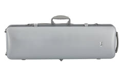 GEWA Polycarbonate violinkasse 1/2-4/4, sølv