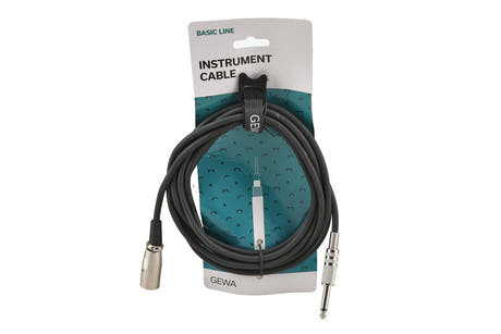 Cable de instrumento GEWA Basic Line de 3 m, mono-jack a XLR macho