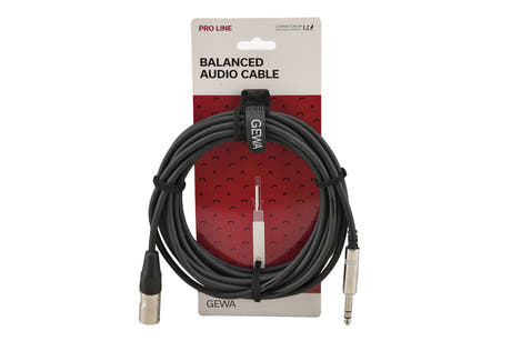 GEWA Pro Line cable balanceado de 6 m, de jack estéreo a XLR macho