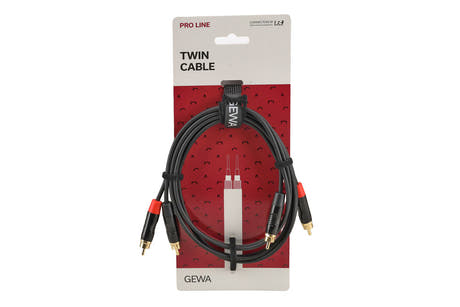 GEWA Pro Line cable doble de 1,5 m, 2 x cinch