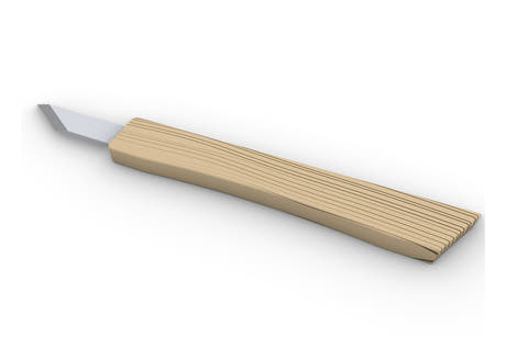 Cuchillo GEWA de acero inoxidable 10 mm, afilado en el lado izquierdo, con mango