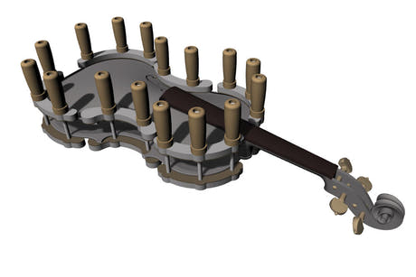 GEWA juego de 6 sargentos encoladores para violines, de 27 a 45 mm