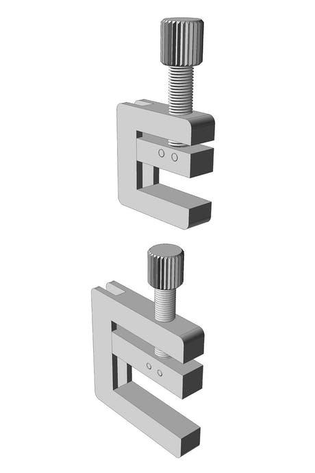 Abrazadera de borde GEWA de acero con tornillo para violín