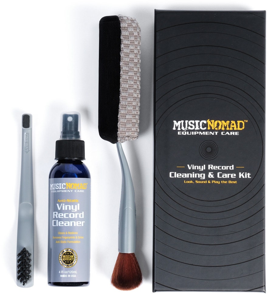 MusicNomad MN890 Kit de limpieza para discos de vinilo 6'n1
