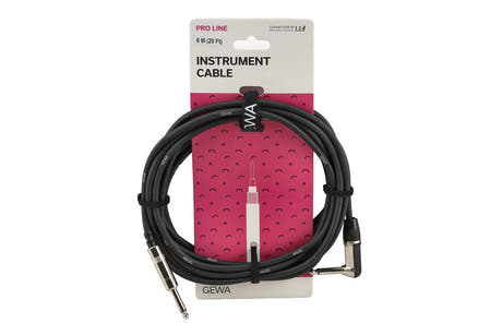 GEWA Pro Line cable de instrumento de 6 m, jack recto a acodado