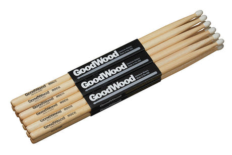Vater Goodwood Rock baquetas, nogal de 2.ª selección, punta de nailon