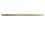 Vater Color Wrap 5A Gold Sparkle trommestikker, hickory, nylonspids