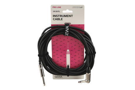 Cable de instrumento GEWA Pro Line de 9 m, jack recto a acodado