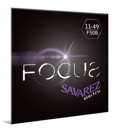 Savarez F50B Focus cuerdas de guitarra eléctrica, blues .011 a .049